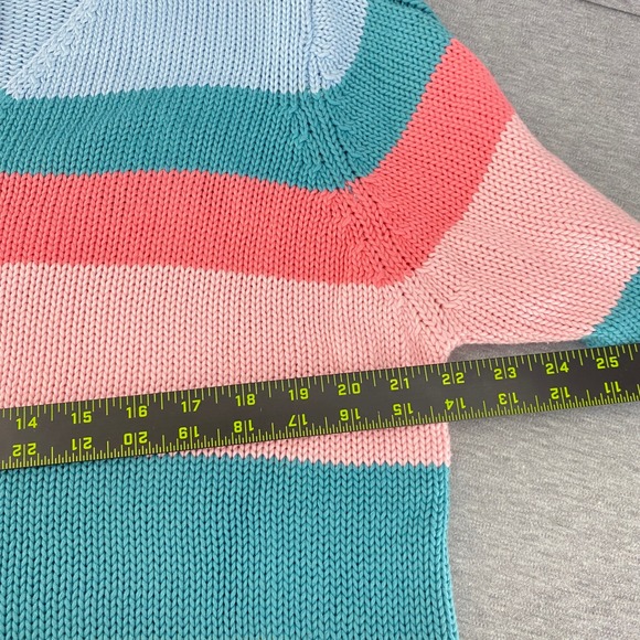 White Stag Extra Large Colorful Striped Knit Pullover Retro Sweater Womens XL - Picture 7 of 8